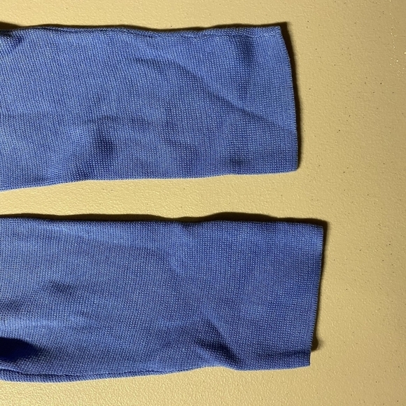 Talbots Blue Open Front Waterfall Cardigan Women's Medium Petite MP Layer EUC - Picture 3 of 6